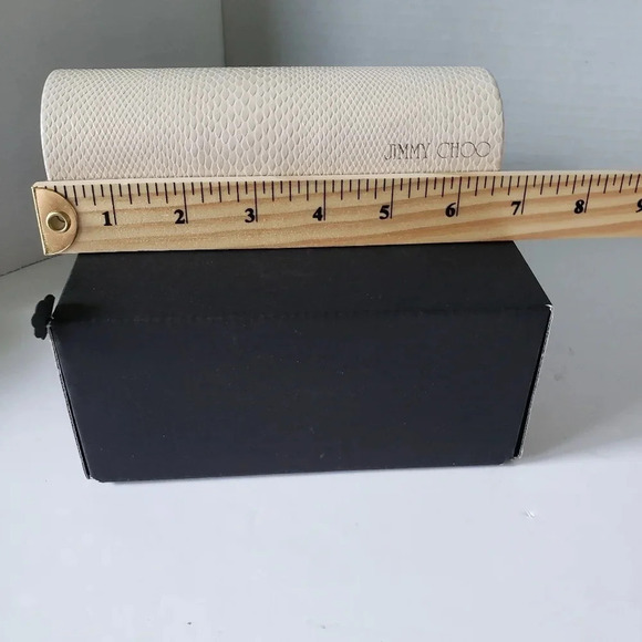 Jimmy Choo Snakeskin Print Magnetic  Closure Eyeglasses Case. - Picture 8 of 8